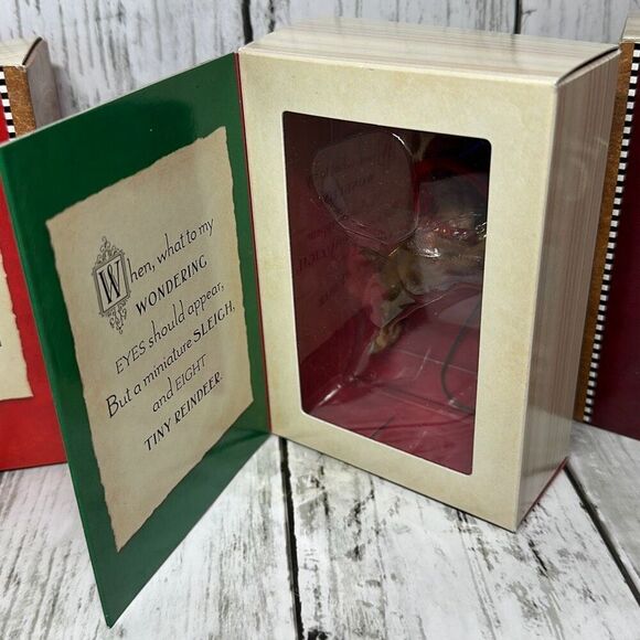 Hallmark Keepsake Ornament Twas the Night Before Christmas set of 3 - Picture 8 of 9